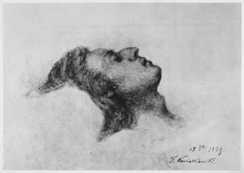 Frederic Chopin auf seinem Sterbebett, 17. Oktober 1849